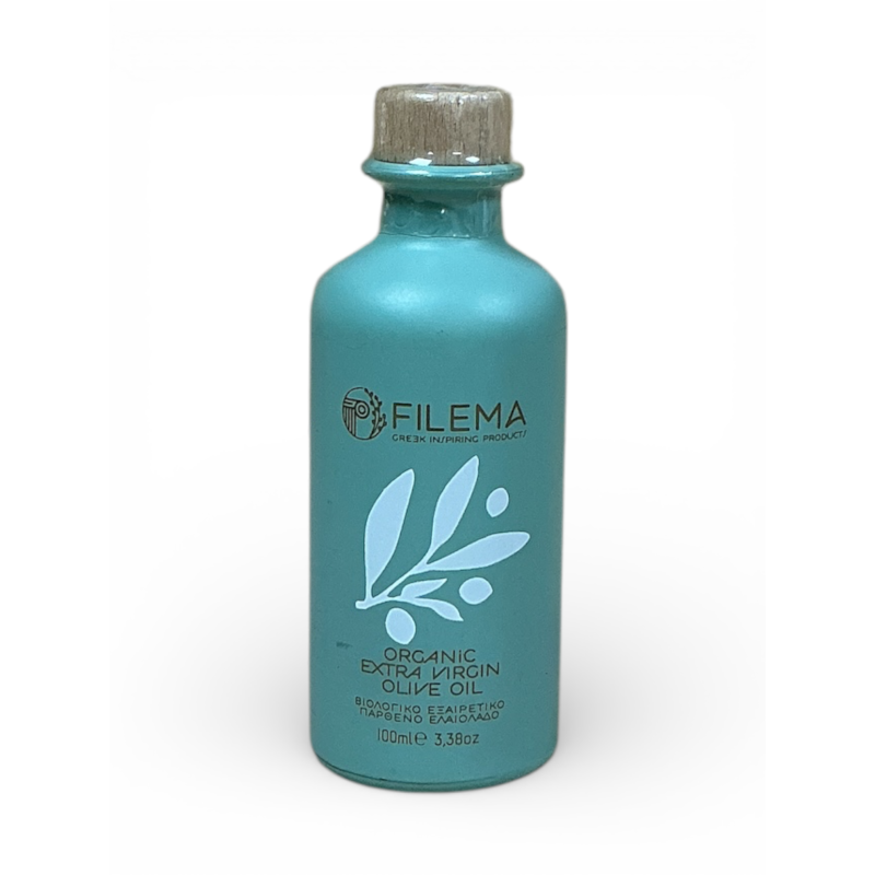Huile d’olive vierge extra bio de Crète FILEMA bouteille céramique 100 ml Huile d’olive vierge extra bio de Crète FILEMA bouteille céramique 100 ml