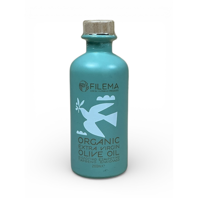 Huile d’olive vierge extra BIO de Crète FILEMA bouteille céramique 200 ml Huile d’olive vierge extra BIO de Crète FILEMA bouteille céramique 200 ml