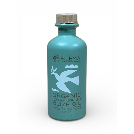 Huile d’olive vierge extra BIO de Crète FILEMA bouteille céramique 200 ml