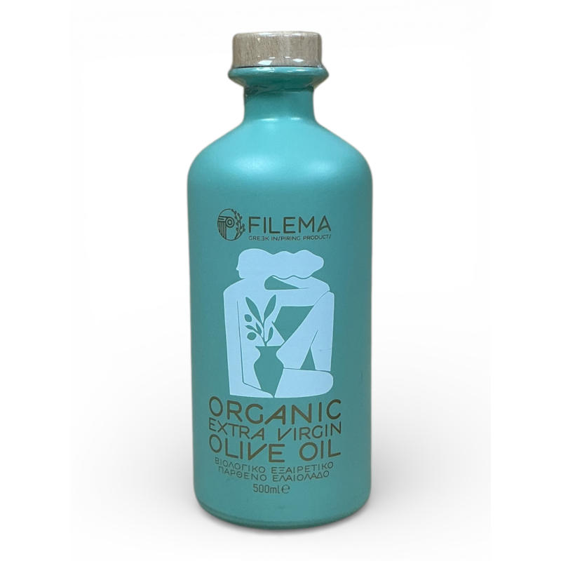 Huile d’olive vierge extra BIO de Crète FILEMA bouteille céramique 500 ml Huile d’olive vierge extra BIO de Crète FILEMA bouteille céramique 500 ml