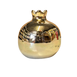 Décoration Grenade en céramique doré