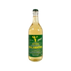 Retsina grecque MALAMATINA en bouteille blanc 500 ml