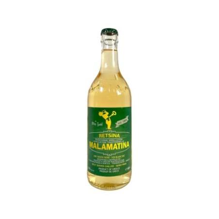 Retsina grecque MALAMATINA en bouteille blanc 500 ml