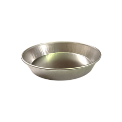 Plat en aluminium rond (tapsi) , réutilisable, de diamètre 22 cm et de hauteur 4 cm