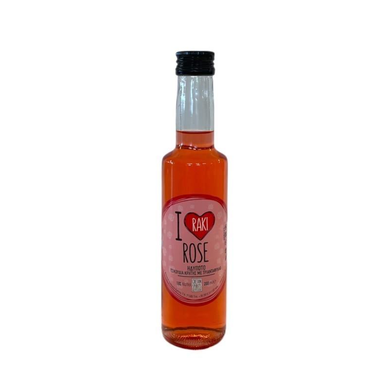 Liqueur I love RAKI à la rose CRETAN SPIRIT 19 % vol 200 ml