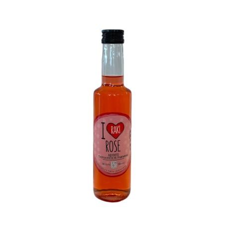 Liqueur I love RAKI à la rose CRETAN SPIRIT 19 % vol 200 ml