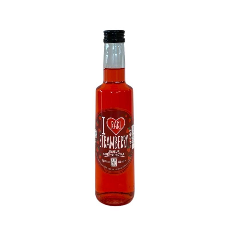 Liqueur I love RAKI à la fraise CRETAN SPIRIT 19 % vol 200 ml Liqueur I love RAKI à la fraise CRETAN SPIRIT 19 % vol 200 ml