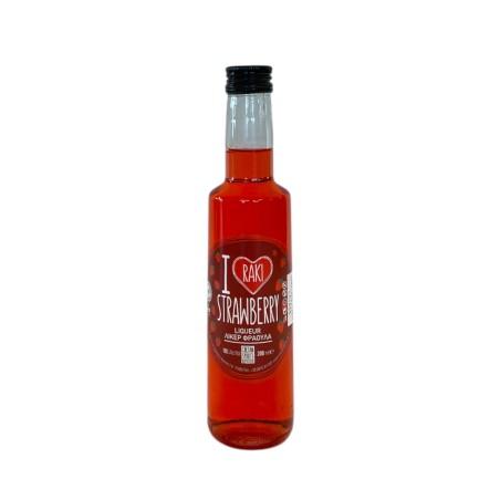 Liqueur I love RAKI à la fraise CRETAN SPIRIT 19 % vol 200 ml