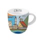 Mug en céramique illustré Crète line collage WHAT A BRAND 330 ml Mug en céramique illustré Crète line collage WHAT A BRAND 330 ml