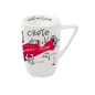 Mug en céramique illustré carte de Crète blanc WHAT A BRAND 330 ml Mug en céramique illustré carte de Crète blanc WHAT A BRAND 330 ml