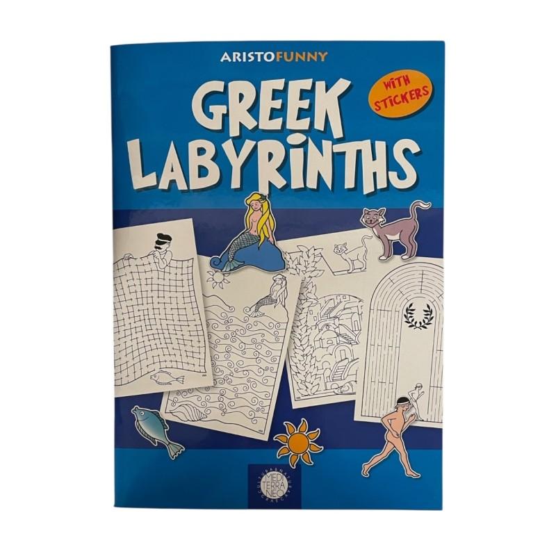 Livre d'activités "Labyrinthe grec" - ARISTOFUNNY avec stickers 14 pages