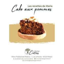 Fiche recette à télécharger - Cake aux pommes