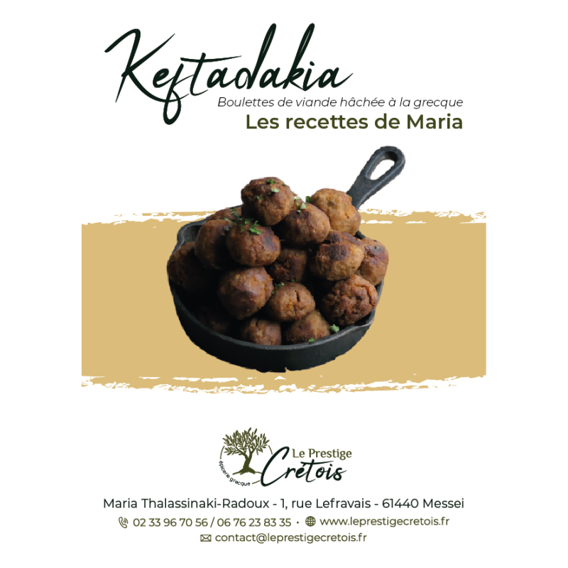 Fiche recette à télécharger - Keftadakia (boulettes de viande hachée à la grecque)