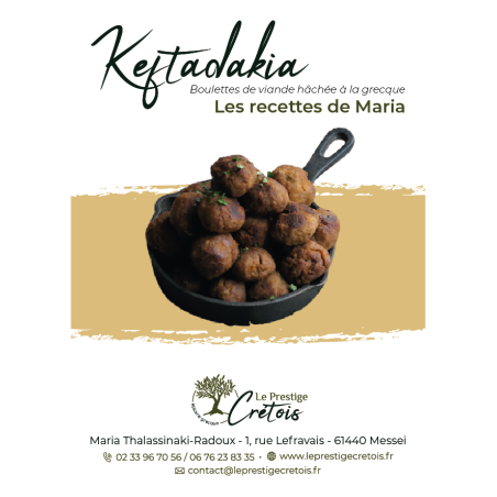 Fiche recette à télécharger - Keftadakia (boulettes de viande hachée à la grecque)