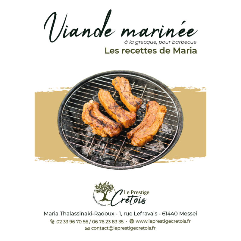 Fiche recette à télécharger - Viande marinée à la grecque pour barbecue