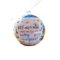 Boule de Noël grecque blanche et bleue KEFALONIA 7 cm