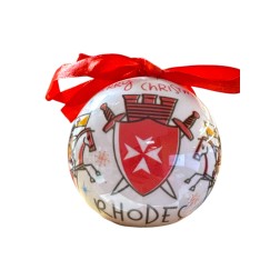 Boule de Noël grecque l'ile de RHODES 7 cm