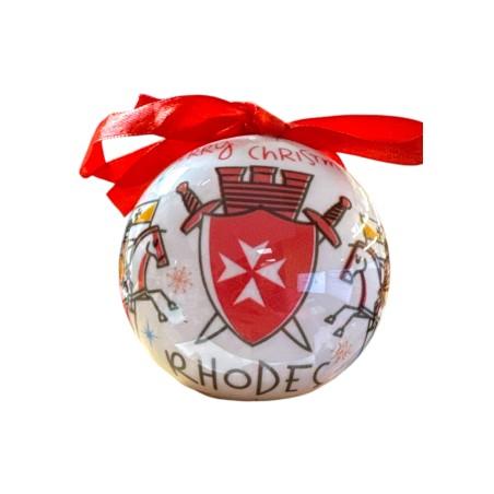 Boule de Noël grecque l'ile de RHODES 7 cm