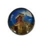 Magnet rond en verre "Ville de Knossos" - Diamètre 3,5 cm