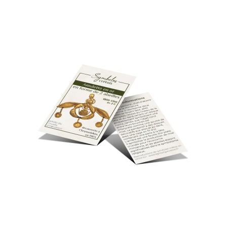 Carte à collectionner: Amulette en or en forme de 2 abeilles