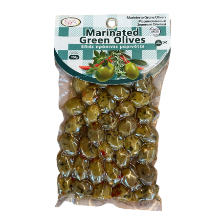 Olives vertes marinées grecques ELLIE 250 g