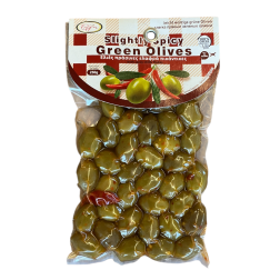 Olives vertes grecques aux piments en sous vide ELLIE 250 g