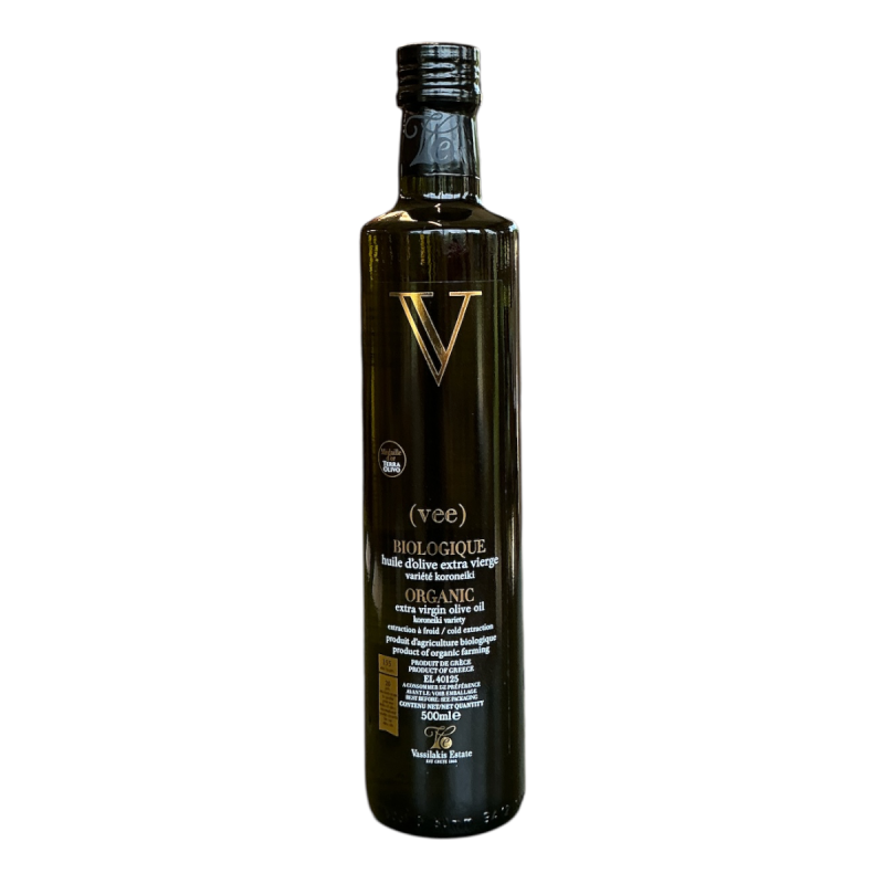 Huile d’olive vierge extra BIO V "Vee" VASSILAKIS ESTATE 500 ml