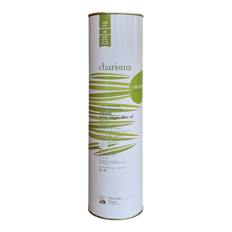 Huile d’olive vierge extra BIO Charisma VASSILAKIS ESTATE 1 l Huile d’olive vierge extra BIO Charisma VASSILAKIS ESTATE 1 l