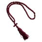 Komboskini laine avec 3 perles - chapelet de prière orthodoxe bordeaux 100 nœuds Komboskini laine avec 3 perles - chapelet de prière orthodoxe bordeaux 100 nœuds