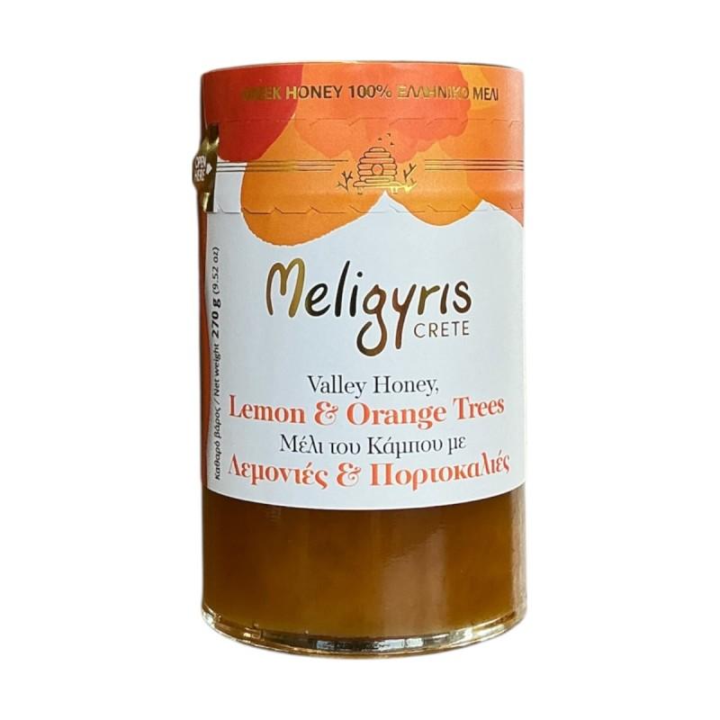 Miel de Vallée fleur d’oranger et citronnier MELIGYRIS 270 g Miel de Vallée fleur d’oranger et citronnier MELIGYRIS 270 g
