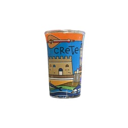 Verre à raki imprimé - Paysages de Crète 4,3 diamètre