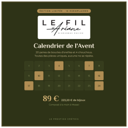 Calendrier de l'Avent Le Fil d'Ariane - 24 bijoux uniques, édition limitée