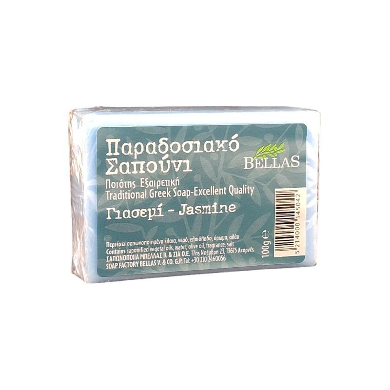 Savon à l'huile d'olive parfumé au jasmin BELLAS 100 g Savon à l'huile d'olive parfumé au jasmin BELLAS 100 g