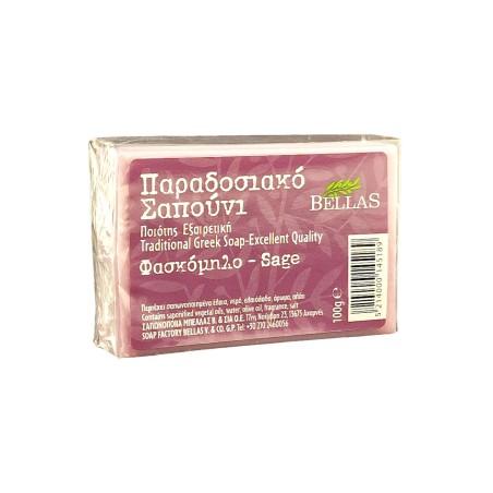Savon à l'huile d'olive parfumé à la sauge BELLAS 100 g