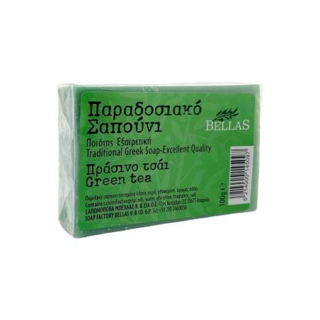 Savon à l'huile d'olive parfumé au thé vert BELLAS 100 g