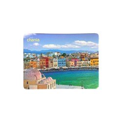 Magnet souvenir de Crète-Grèce "Ville de La Canée" 7,4x5,5 cm
