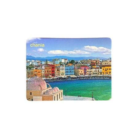 Magnet souvenir de Crète-Grèce "Ville de La Canée" 7,4x5,5 cm