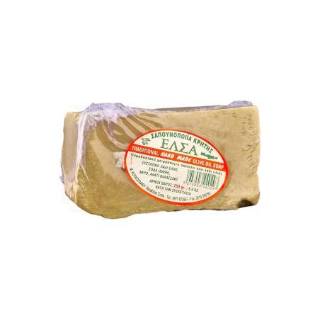 Savon 100% huile d'olive vert artisanal grec ELSA 250-280 g