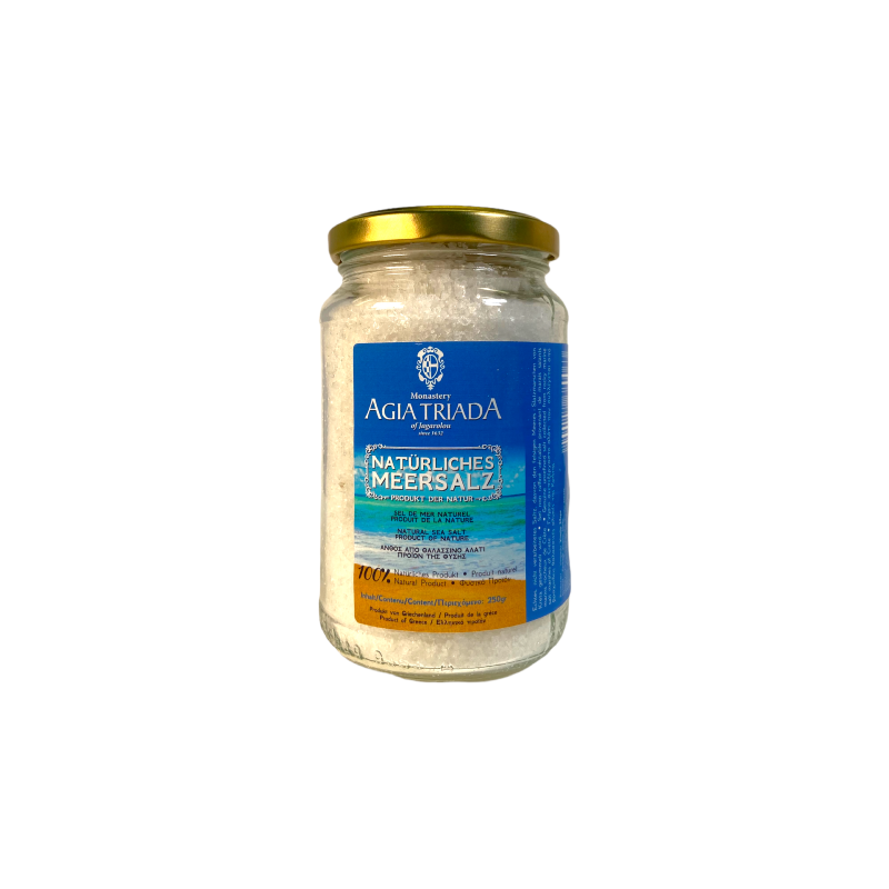 Fleur de sel de mer naturel de Crète AGIA TRIADA « Sainte Trinité » 250 g Fleur de sel de mer naturel de Crète AGIA TRIADA « Sainte Trinité » 250 g