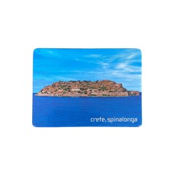 Magnet souvenir de Crète-Grèce "L'île de Spinalonga" 7,4x5,5 cm