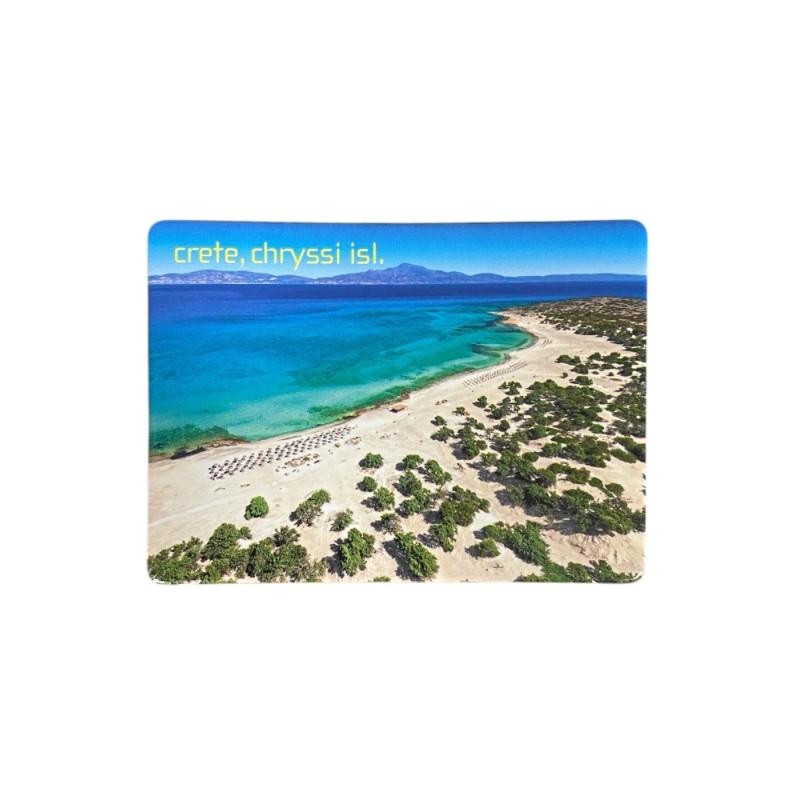 Magnet souvenir de Crète-Grèce, le paradis perdu sur l'île de Chrissi 7,4x5,5 cm Magnet souvenir de Crète-Grèce, le paradis perdu sur l'île de Chrissi 7,4x5,5 cm