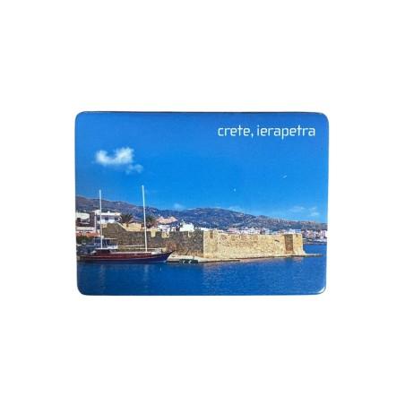 Magnet souvenir de Crète-Grèce "Forteresse vénitienne- Ierapetra" 7,4x5,5 cm