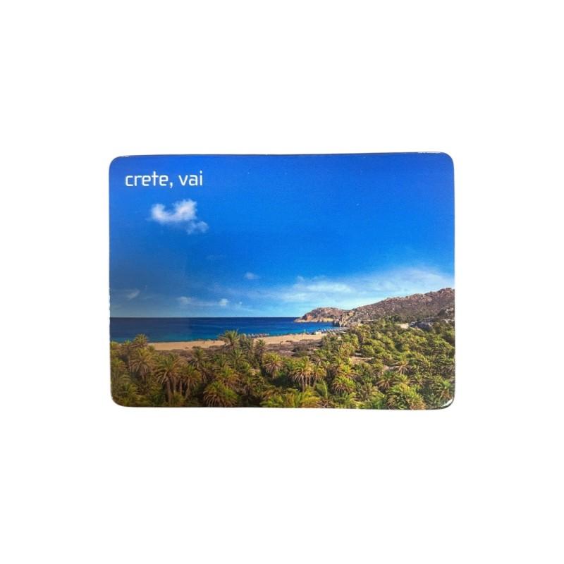 Magnet souvenir de Crète-Grèce "La palmeraie de Vai" 7,4x5,5 cm Magnet souvenir de Crète-Grèce "La palmeraie de Vai" 7,4x5,5 cm