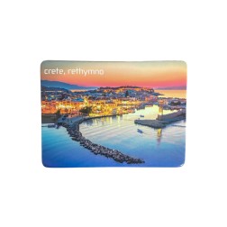 Magnet souvenir de Crète-Grèce "Réthymnon" 7,4x5,5 cm