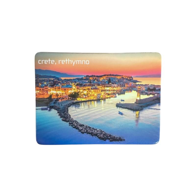 Magnet souvenir de Crète-Grèce "Réthymnon" 7,4x5,5 cm Magnet souvenir de Crète-Grèce "Réthymnon" 7,4x5,5 cm