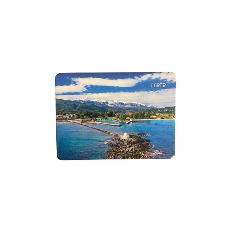 Magnet souvenir de Crète-Grèce "Chapelle Agios Nikolaos" 7,4x5,5