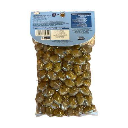 Olives vertes grecques au basilic et à l'ail ELLIE 500 g