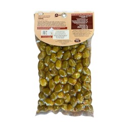 Olives vertes grecques aux piments en sous vide ELLIE 500 g