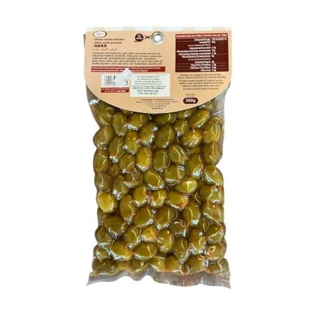 Olives vertes grecques aux piments en sous vide ELLIE 500 g