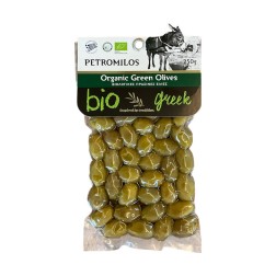 Olives grecques vertes BIO en sous vide PETROMILOS 250 g